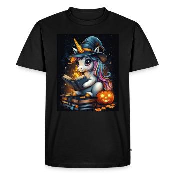 Cadeau d’Halloween Femmes Licorne Hommes Enfants - T-shirt Premium bio Homme - noir - Devant - Nico (187cm)