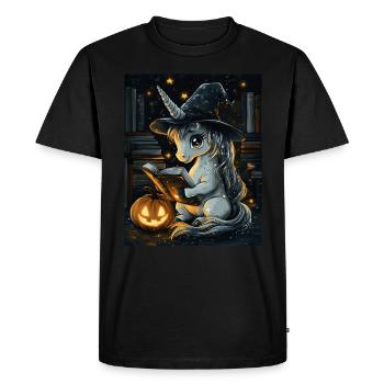 Cadeau d’Halloween Femmes Licorne Hommes Enfants - T-shirt Premium bio Homme - noir - Devant - Nico (187cm)