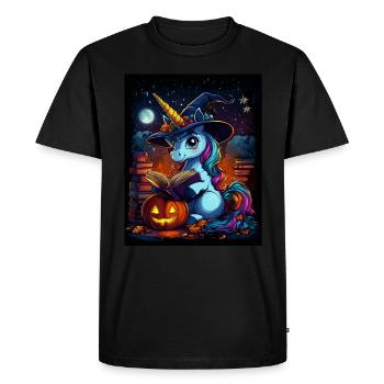 Cadeau d’Halloween Femmes Licorne Hommes Enfants - T-shirt Premium bio Homme - noir - Devant - Nico (187cm)