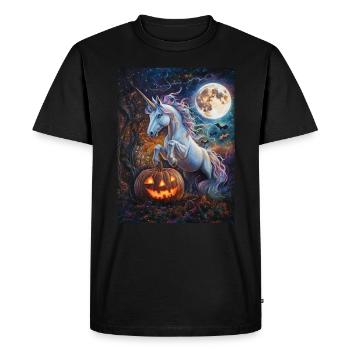 Cadeau d’Halloween Femmes Licorne Hommes Enfants - T-shirt Premium bio Homme - noir - Devant - Nico (187cm)