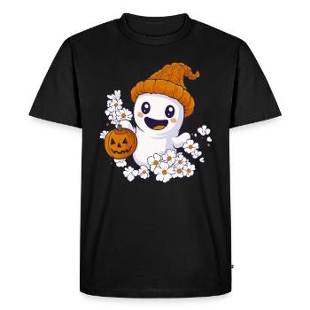Halloween Fantôme Cadeau Femmes Hommes Enfants Décoration - T-shirt Premium bio Homme - noir - Devant - Nico (187cm)