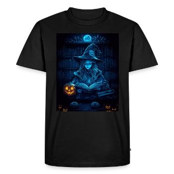 Halloween Cadeau Femmes Sorcière Hommes Enfants Décoration - T-shirt Premium bio Homme - noir - Devant - Nico (187cm)