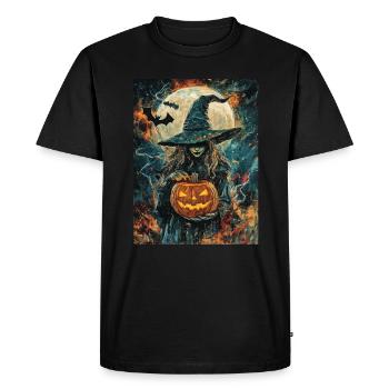 Halloween Cadeau Femmes Sorcière Hommes Enfants Décoration - T-shirt Premium bio Homme - noir - Devant - Nico (187cm)