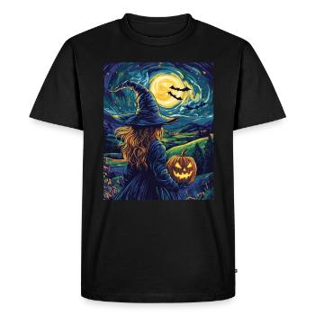 Halloween Cadeau Femmes Sorcière Hommes Enfants Décoration - T-shirt Premium bio Homme - noir - Devant - Nico (187cm)