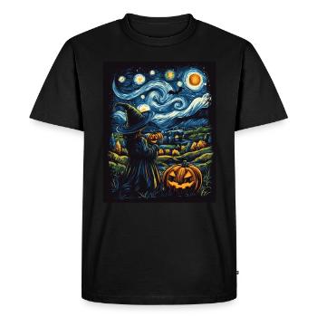 Halloween Cadeau Femmes Sorcière Hommes Enfants Décoration - T-shirt Premium bio Homme - noir - Devant - Nico (187cm)