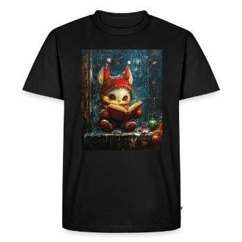 Christmas Elf Women Men Children Christmas - Men's Premium Organic T-Shirt - black - Front - Nico (187cm)