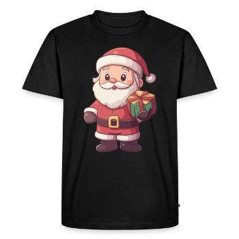 Père Noël Femmes Hommes Enfants Noël - T-shirt Premium bio Homme - noir - Devant - Nico (187cm)