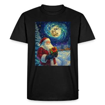 Père Noël Femmes Hommes Enfants Noël - T-shirt Premium bio Homme - noir - Devant - Nico (187cm)