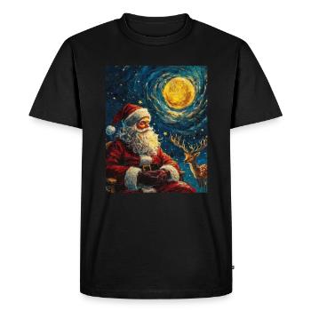 Père Noël Femmes Hommes Enfants Noël - T-shirt Premium bio Homme - noir - Devant - Nico (187cm)