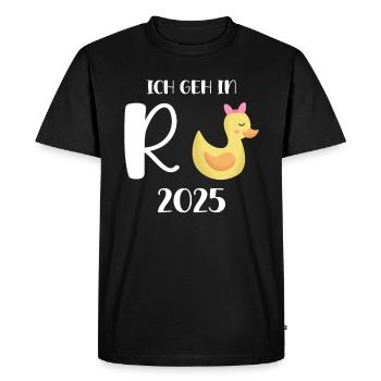 Duck Pension 2025 Pension Retirement Grandpa Grandma Pensioner - Men's Premium Organic T-Shirt - black - Front - Nico (187cm)