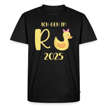 Duck Pension 2025 Pension Retirement Grandpa Grandma Pensioner - Men's Premium Organic T-Shirt - black - Front - Nico (187cm)