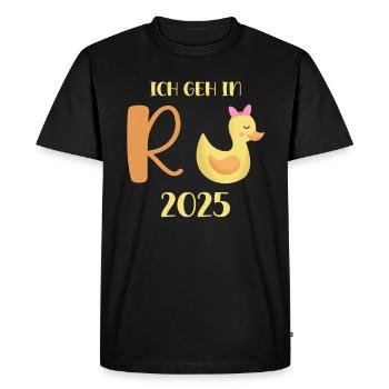Duck Pension 2025 Pension Retirement Grandpa Grandma Pensioner - Men's Premium Organic T-Shirt - black - Front - Nico (187cm)