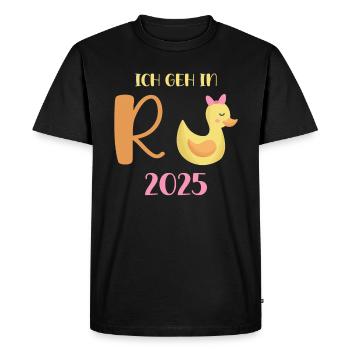 Duck Pension 2025 Pension Retirement Grandpa Grandma Pensioner - Men's Premium Organic T-Shirt - black - Front - Nico (187cm)