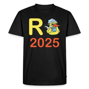 Duck Pension 2025 Pension Retirement Grandpa Grandma Pensioner - Men's Premium Organic T-Shirt - black - Front - Nico (187cm)