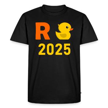 Duck Pension 2025 Pension Retirement Grandpa Grandma Pensioner - Men's Premium Organic T-Shirt - black - Front - Nico (187cm)