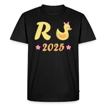 Duck Pension 2025 Pension Retirement Grandpa Grandma Pensioner - Men's Premium Organic T-Shirt - black - Front - Nico (187cm)