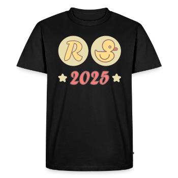 Duck Pension 2025 Pension Retirement Grandpa Grandma Pensioner - Men's Premium Organic T-Shirt - black - Front - Nico (187cm)