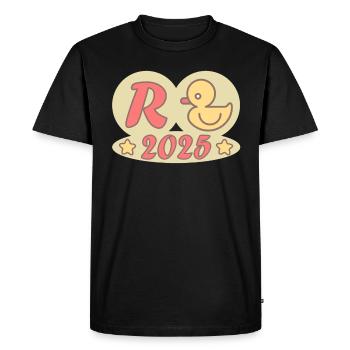 Duck Pension 2025 Pension Retirement Grandpa Grandma Pensioner - Men's Premium Organic T-Shirt - black - Front - Nico (187cm)