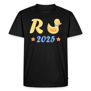 Duck Pension 2025 Pension Retirement Grandpa Grandma Pensioner - Men's Premium Organic T-Shirt - black - Front - Nico (187cm)