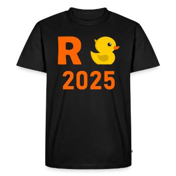 Duck Pension 2025 Pension Retirement Grandpa Grandma Pensioner - Men's Premium Organic T-Shirt - black - Front - Nico (187cm)