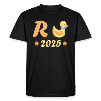 Duck Pension 2025 Pension Retirement Grandpa Grandma Pensioner - Men's Premium Organic T-Shirt - black - Front - Nico (187cm)