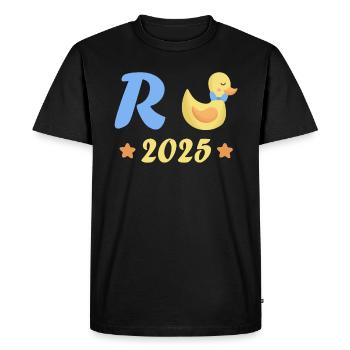 Duck Pension 2025 Pension Retirement Grandpa Grandma Pensioner - Men's Premium Organic T-Shirt - black - Front - Nico (187cm)