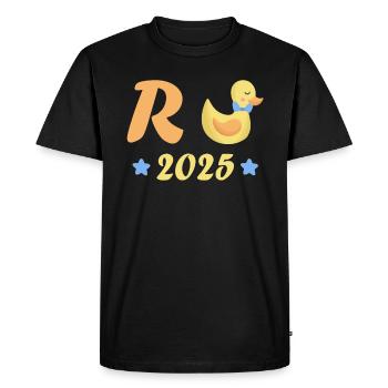 Duck Pension 2025 Pension Retirement Grandpa Grandma Pensioner - Men's Premium Organic T-Shirt - black - Front - Nico (187cm)