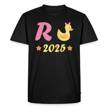 Duck Pension 2025 Pension Retirement Grandpa Grandma Pensioner - Men's Premium Organic T-Shirt - black - Front - Nico (187cm)