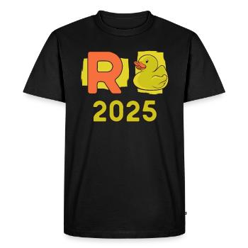 Duck Pension 2025 Pension Retirement Grandpa Grandma Pensioner - Men's Premium Organic T-Shirt - black - Front - Nico (187cm)