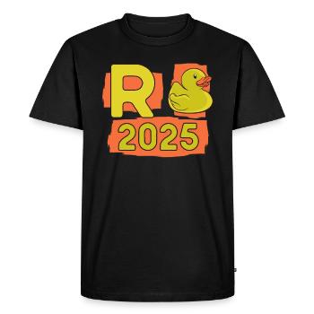 Duck Pension 2025 Pension Retirement Grandpa Grandma Pensioner - Men's Premium Organic T-Shirt - black - Front - Nico (187cm)