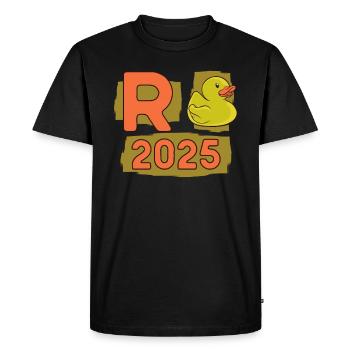 Duck Pension 2025 Pension Retirement Grandpa Grandma Pensioner - Men's Premium Organic T-Shirt - black - Front - Nico (187cm)