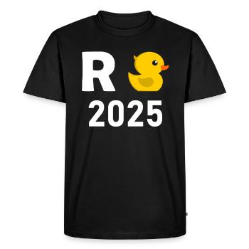 Duck Pension 2025 Pension Retirement Grandpa Grandma Pensioner - Men's Premium Organic T-Shirt - black - Front - Nico (187cm)