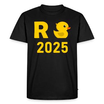 Duck Pension 2025 Pension Retirement Grandpa Grandma Pensioner - Men's Premium Organic T-Shirt - black - Front - Nico (187cm)