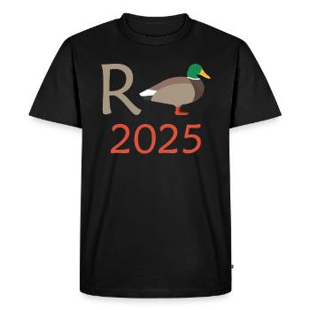 Duck Pension 2025 Pension Retirement Grandpa Grandma Pensioner - Men's Premium Organic T-Shirt - black - Front - Nico (187cm)