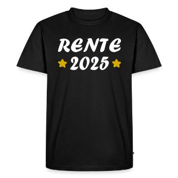 Pension 2025 Cadeau Pension 2025 Retraite Papy Mamie - T-shirt Premium bio Homme - noir - Devant - Nico (187cm)