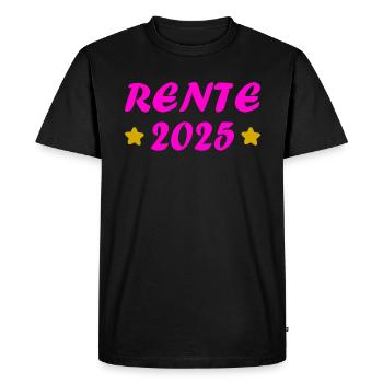 Pension 2025 Cadeau Pension 2025 Retraite Papy Mamie - T-shirt Premium bio Homme - noir - Devant - Nico (187cm)