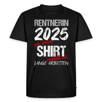Pension 2025 Cadeau Pension 2025 Retraite Grand-mère - T-shirt Premium bio Homme - noir - Devant - Nico (187cm)