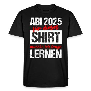 Abi 2025 Gymnasium Graduation Gift Abitur 2025 - Men's Premium Organic T-Shirt - black - Front - Nico (187cm)
