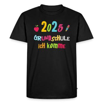 School Child 2025 Young Girls School Enrollment 2025 Decoration - Men's Premium Organic T-Shirt - black - Front - Nico (187cm)