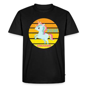 School Child 2025 Young Girls School Enrollment 2025 Decoration - Men's Premium Organic T-Shirt - black - Front - Nico (187cm)