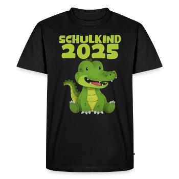School Child 2025 Young Girls School Enrollment 2025 Decoration - Men's Premium Organic T-Shirt - black - Front - Nico (187cm)
