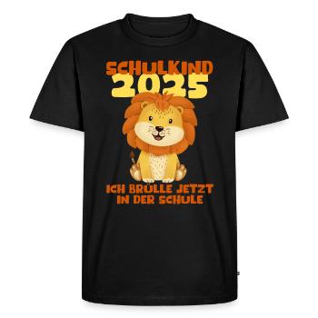 School Child 2025 Young Girls School Enrollment 2025 Decoration - Men's Premium Organic T-Shirt - black - Front - Nico (187cm)