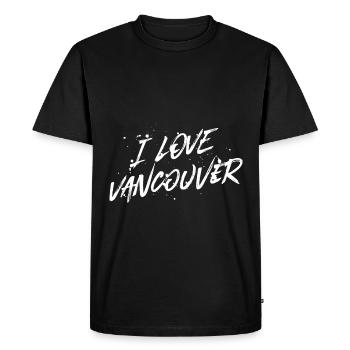 J’aime Vancouver - T-shirt Premium bio Homme - noir - Devant - Nico (187cm)