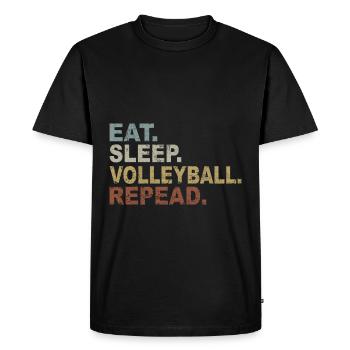 Volleyball Gift Sports Club - Men's Premium Organic T-Shirt - black - Front - Nico (187cm)