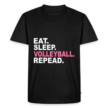 Volleyball Gift Sports Club - Men's Premium Organic T-Shirt - black - Front - Nico (187cm)