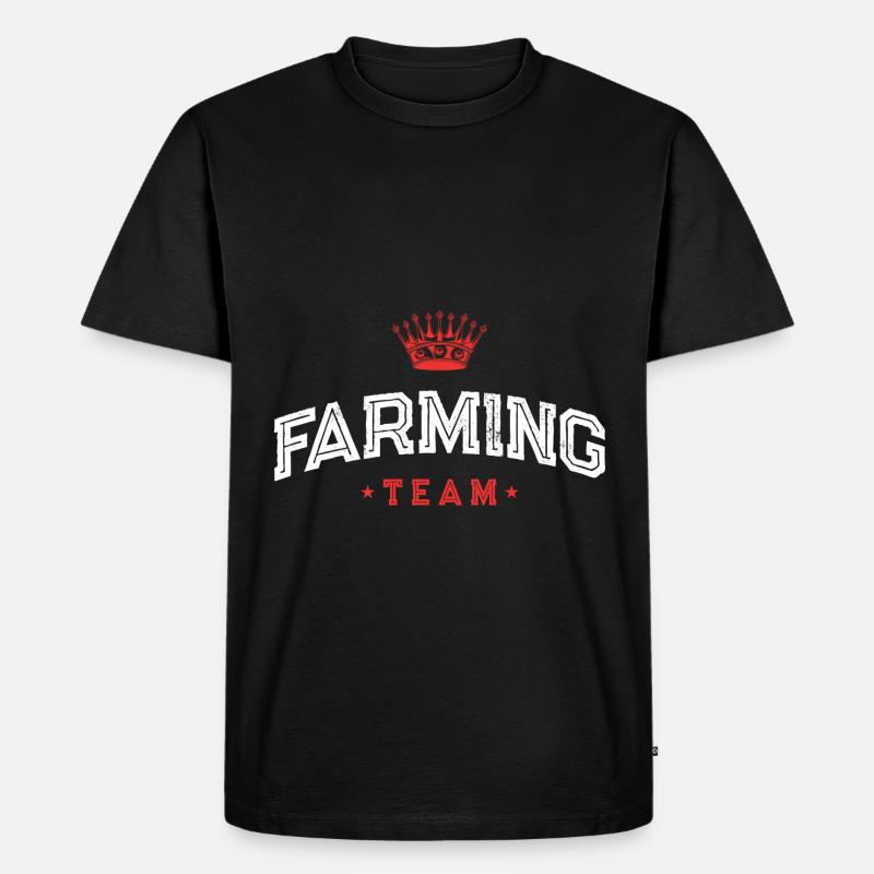Farming Team - Männer Premium Bio T-Shirt - Schwarz
