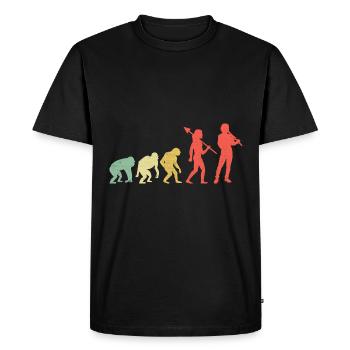 Evolution Recorder Player Musique d’instrument de musique - T-shirt Premium bio Homme - noir - Devant - Nico (187cm)