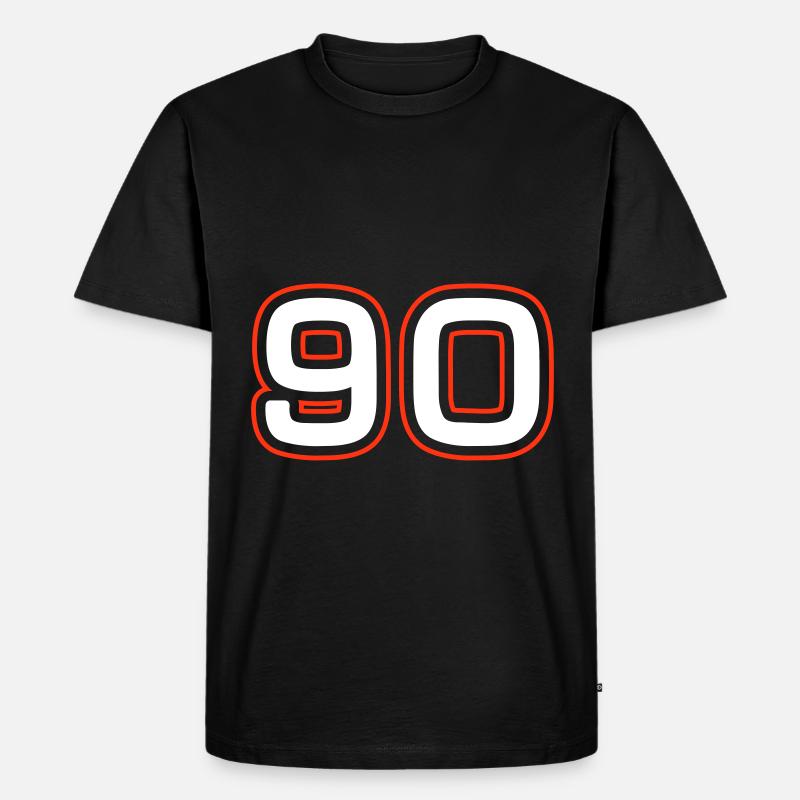 90 Zahl Symbol - Männer Premium Bio T-Shirt - Schwarz