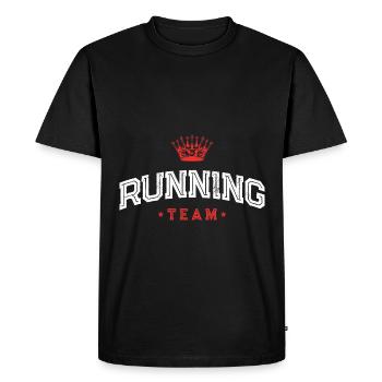 Équipe de course à pied - T-shirt Premium bio Homme - noir - Devant - Nico (187cm)