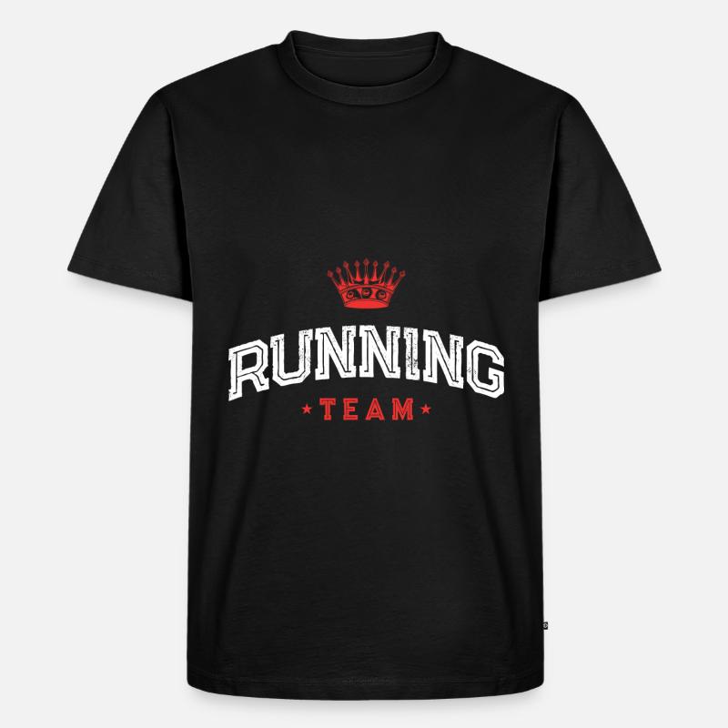 Running Team - Männer Premium Bio T-Shirt - Schwarz